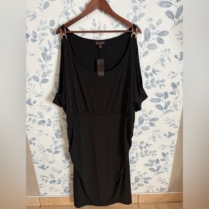 BOLD elements Women’s Hardware Black Dress Slit Sleeves 3X. New w tag